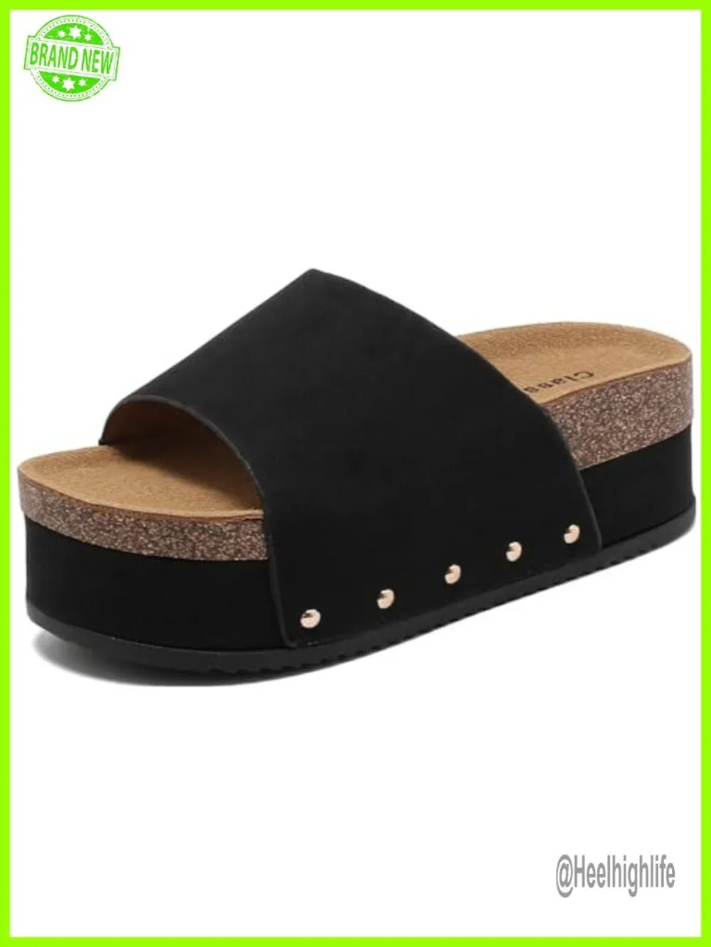 Suede Platform Sandals Women Cork Footbed Espadrille Wedge Open Toe Chunky